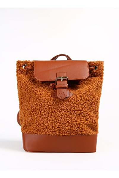 Fabrika Taba Kadın 25 x 12 x 12 cm Cırt Cırtlı Sırt Çantası CURLY-STAFY