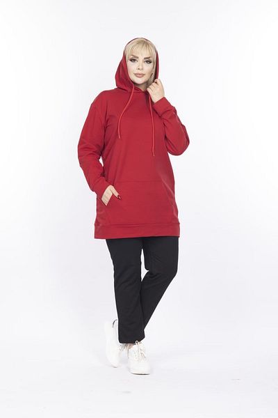 xlargebutik ملابس مقاسات كبيرة سويت شيرت أحمر