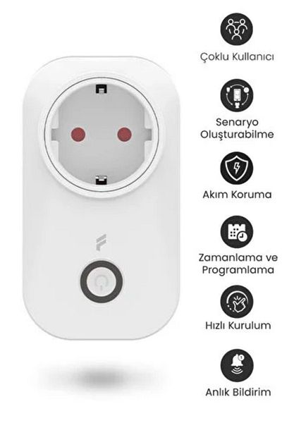 Fonri Smart Surge Protected Socket (16 AMPER), Wifi, 2 Year Warranty, Remote Control, Energy Consumption Tracking