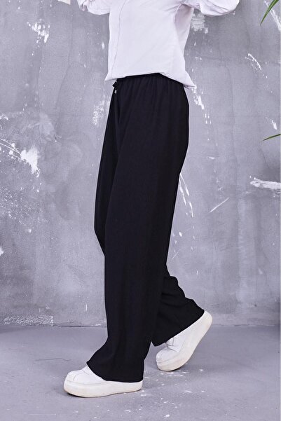 sofy Comfortable Fit - Elastic Waist and Wide Leg Palazzo Trousers