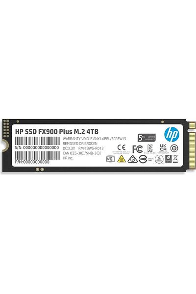 HP Fx900 Plus 4Tb Gen 4X4 Pcie Nvme M.2 Ssd - 7400Mb/S-6500Mb/S Playstation Compatible 7F619Aa