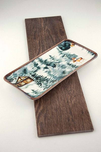 Bursa Porselen Dekor Winter Cheese/Flesh Tray - Porcelain