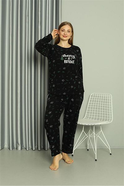 Akbeniz Σετ γυναικείες πιτζάμες Welsoft Fleece Plus Size - 808043