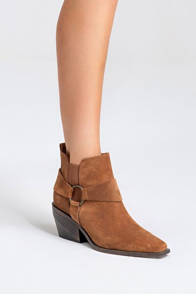 Zeynep Sıradağlı Felia Leather Women's Boots Tan Suede