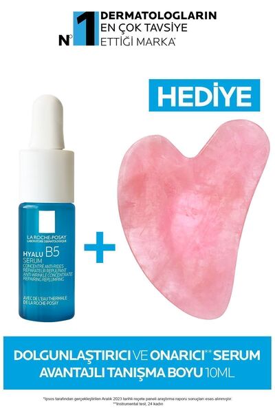 La Roche Posay La Roche-posay Hyalu B5 Dolgunlaştırıcı Serum 10 Ml Tanışma Boyu + Gua Sha Taşı Hediye!