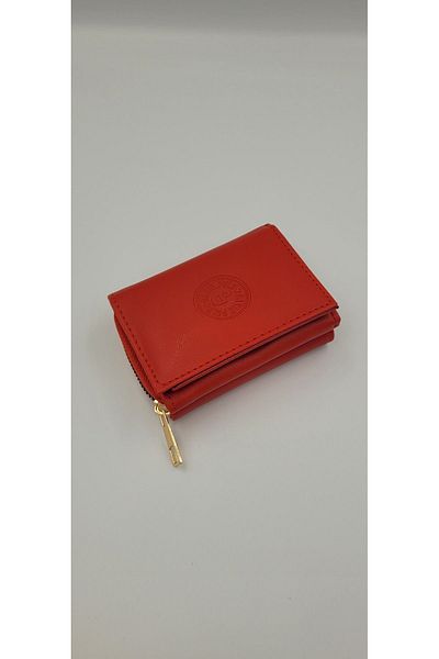 DAVID POLO Women's Red Sports Multi Pocket and High Quality Mini Wallet