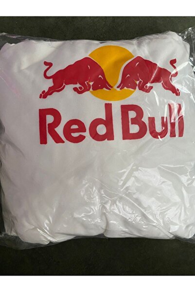 Genel Markalar Servis Kılıfı Beyaz Üzerine Kırmızı Redbull Baskılı