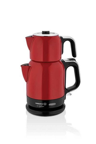 KORKMAZ A331-05 Red Electric Teapot Çaytema