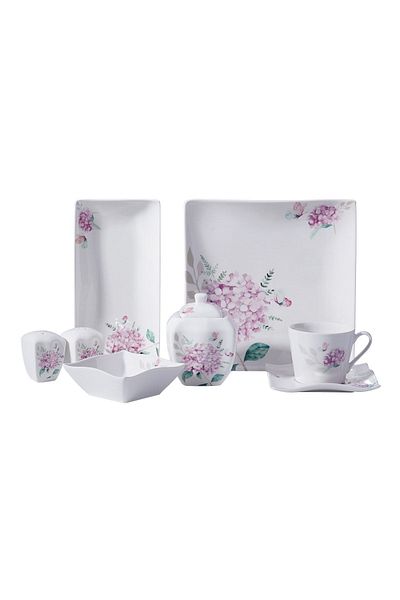 KORKMAZ 28 Piece Link Collection Square Breakfast Set - A8675