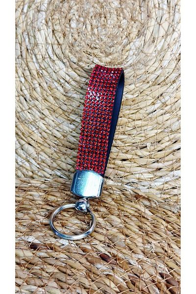 Oasis Life Jewelled Keychain Red Stone Plated Bekaks