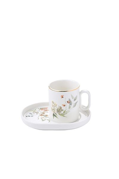 KORKMAZ 4 Piece Coffee Colored Cup Set
