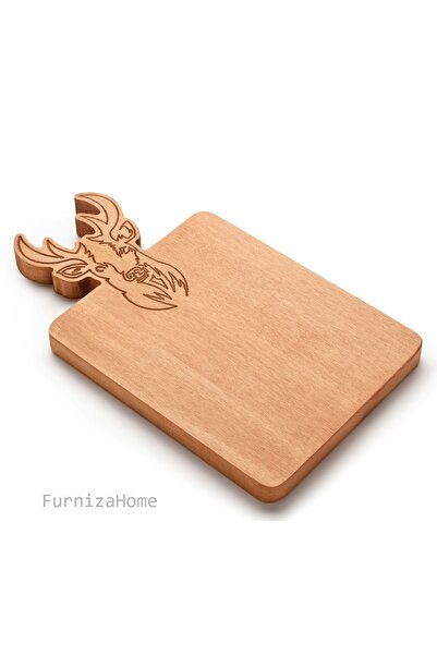 Furniza Home Deer Wooden Presentation and Cutting Board - Deer Patterned Pres...