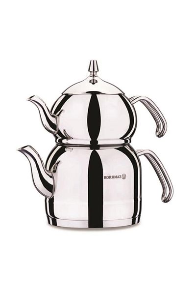 KORKMAZ A221 Efendi Steel Teapot Set