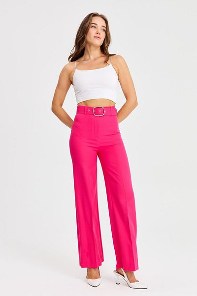 Two Mail Belted Trousers Fuchsia