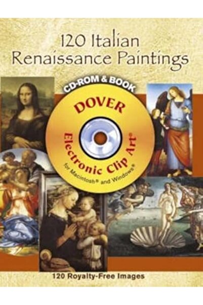 Dover 120 لوحة من عصر النهضة الإيطالية على قرص مضغوط وكتاب