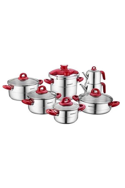 KORKMAZ A1708-2 Hera Red 14 Piece Hyper Set