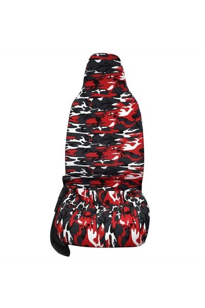 stokvender Komple Set Oto Servis Kılıfı Kamuflaj Siyah Kırmızı Beyaz