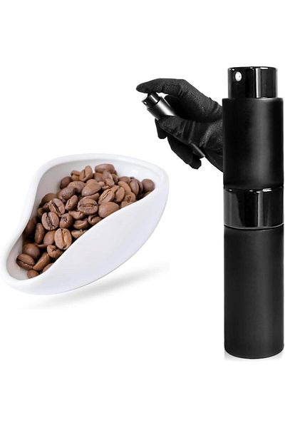 MIBRU Coffee tea and ceramic doser plate White with spray