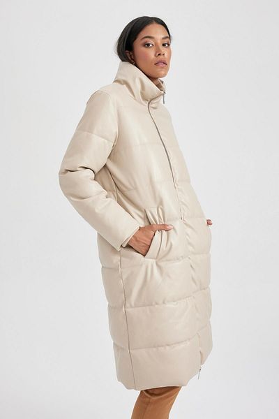 DeFacto Voděodolná parka Relax Fit Parka z umělé kůže - Stojánek A0990Ax23Cw
