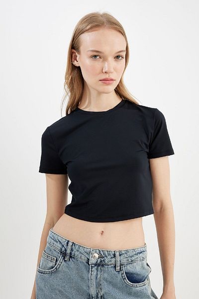 DeFacto Basic-T-Shirt mit kurzen Ärmeln – Coool C3106ax24sm