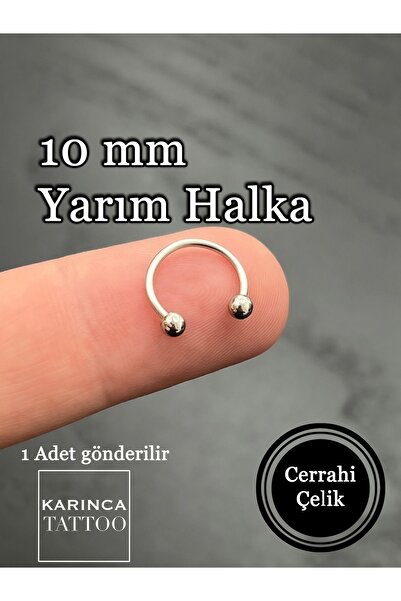 Karınca Piercing Yarım Halka 10 Mm Kulak Tragus Helix Snake Bites Dudak Meme Ucu Septum Smiley Nipple Piercing Küpe