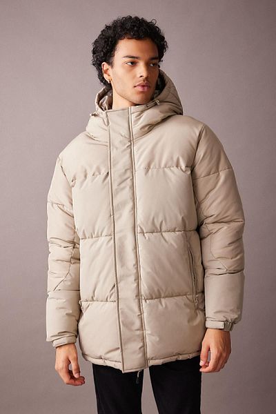 DeFacto Φουσκωτό παλτό Water Repellent Regular Fit με κουκούλα και τσέπες με φερμουάρ - A3859ax23wn