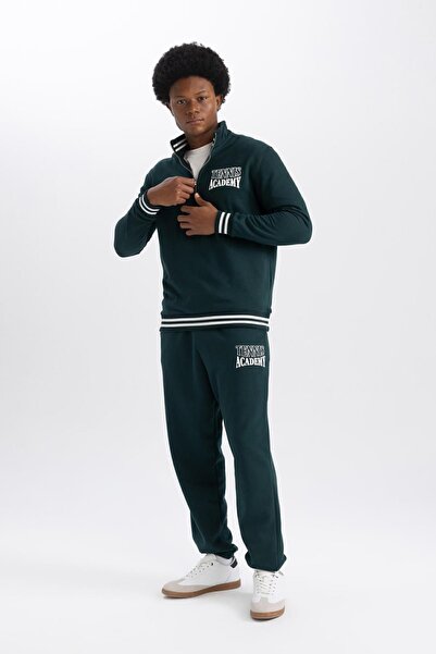 DeFacto Oversize Fit Jogger Sweatpants - Ελαστικό πόδι με τσέπες, εμπριμέ δαντέλα στη μέση