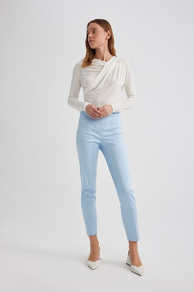 DeFacto Satin-Zigarettenhose – normale Taille, elastisch, gerades Bein J8743az24sm