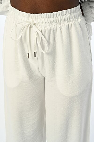 Orfeo Negro Comfortable Fit - Wide Leg Women's Trousers, Elastic Waist