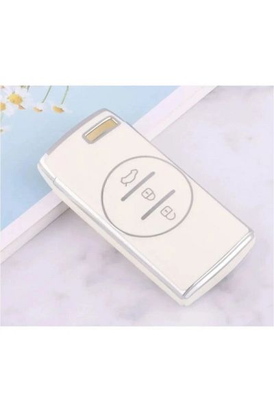 UĞURLUM MODA CHERY TIGGO 7 PRO WHITE KEYCHAIN CASE (FULL PROTECTION Against Impactions)