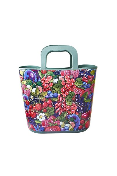 QUTU Τσάντα χειρός με μοτίβο πράσινων μούρων - Τσάντα παραλίας και χειρός