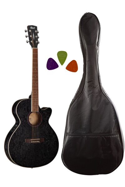 CORT Sfx-abopbk Elektro Akustik Gitar , Siyah, Ince Kasa