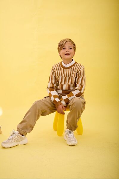 Nisrakids Boy's Colorful Patterned Sweater