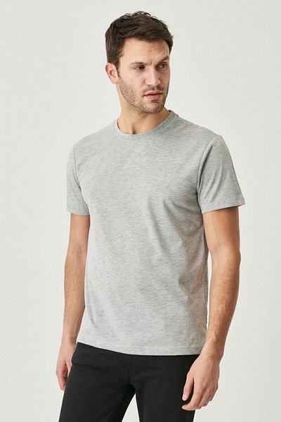 AC&Co / Altınyıldız Classics Πακέτο με 2 μονόχρωμα μπλουζάκια Slim Fit Crew Neck