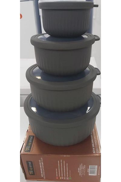 VİP AHMET Vp-047 Vacuum Storage Container Gray 4 Pieces