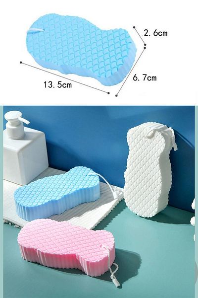 Yayke Soft Sponge Body Scrub Skin Cleanser Dead Skin Remover Remover Scrub Washcloth