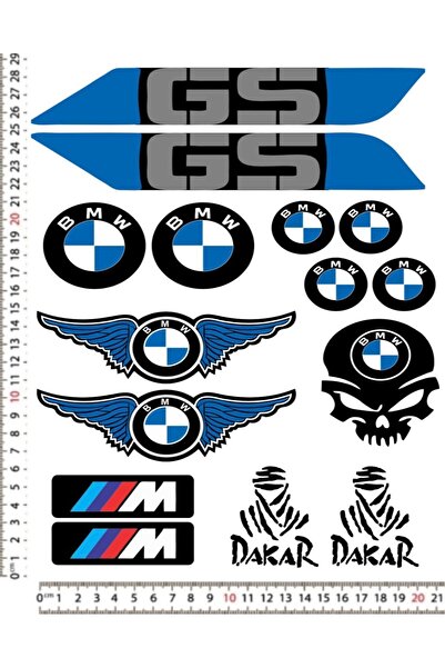 Phoenix BMW MOTORSİKLET KASK STİCKER ÇIKARTMA SETİ