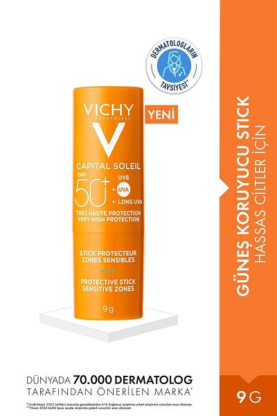 Vichy Capital Soleil SPF50+ Sunscreen - Sensitive Skin, Transparent Structure, 9 GR