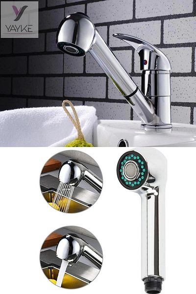 Yayke Mix Spiral Extending Sink Faucet Hairdresser Barber Faucet Brass