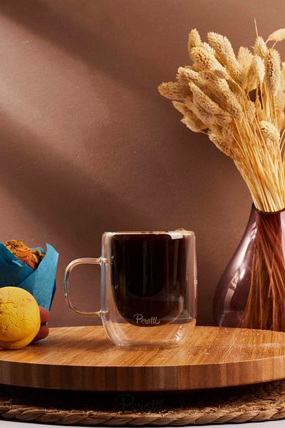 Perotti Double Wall 225 ml Glass Mug 12467 (2 PCS)