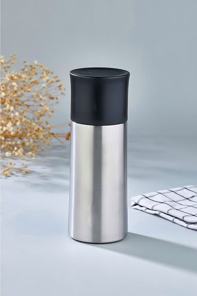 Wonder Stainless Steel Black 300 Ml Water Soft Drink Tea Thermos for Kitchen Picnic Camping School Serving and Catering
