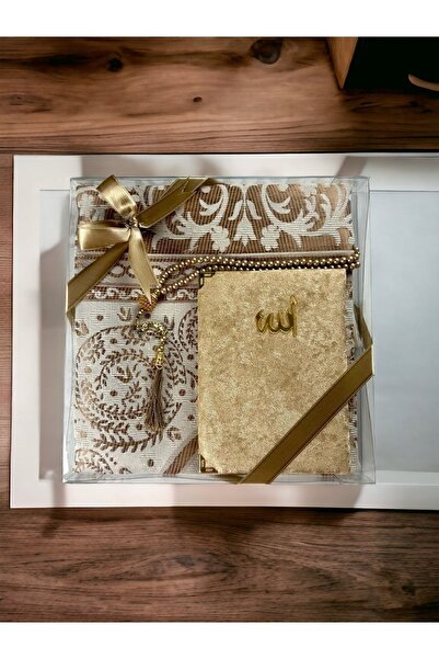 SOLAKLARGROUP Çeyizlik, Hediyelik, Mevlütlük, Bohçalık Lüks Seccade Seti Gold