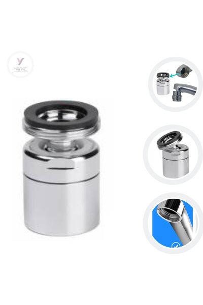 Yayke Dış Dişli Tasarruflu Musluk Başlığı Hareketli Metal Mutfak Batarya Ucu ...