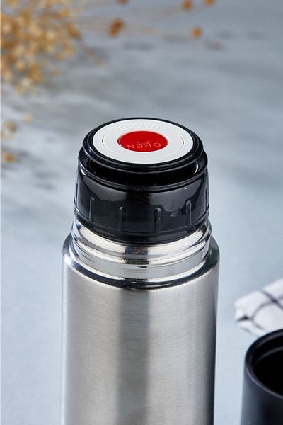 Wonder Stainless Steel Black 300 Ml Water Soft Drink Tea Thermos for Kitchen Picnic Camping School Serving and Catering