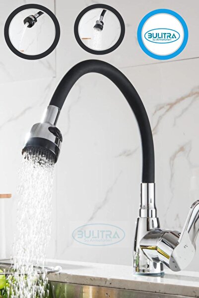 Energy Saving Silicone Faucet Head Kubar Double Function Black