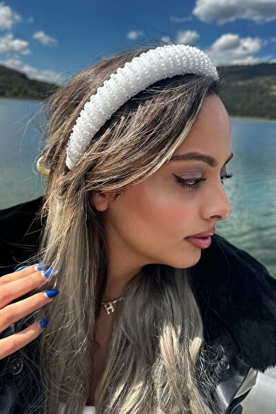 TAKIŞTIR Coroană detaliată cu piatră de cristal de culoare albă