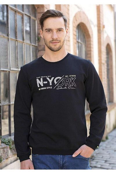 Masimar Men's Crew Neck Printed Cotton Sweatshirt