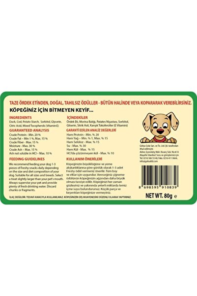 Freshy Ördekli Ve Morina Balıklı Sandviç Şeritleri - Tahılsız - Taze Et Ve Okyanus Balığından - 2'li