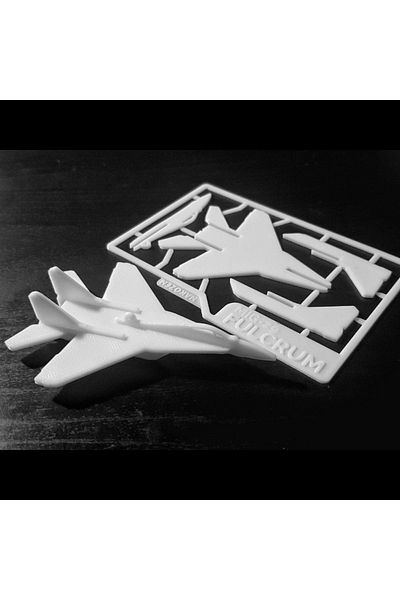 3DBASKILAR Mig-29 Fulcrum and Mig-29 Fulcrum Construction Kit - White - 8cm