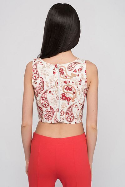 Sense Blouse with Window on the Front| Blz14538 Red Floral